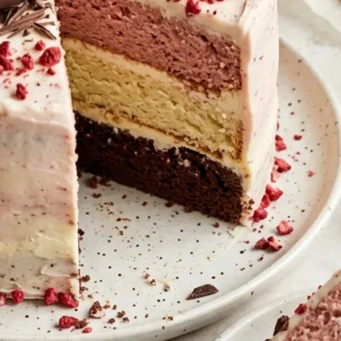 Delightful Neapolitan Cake Recipe finished recipe