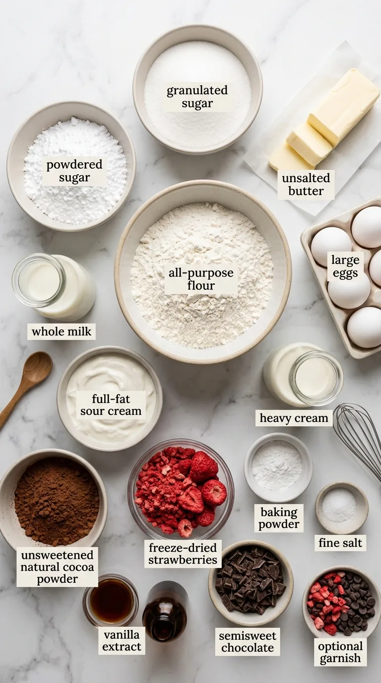 Delightful Neapolitan Cake Recipe ingredients
