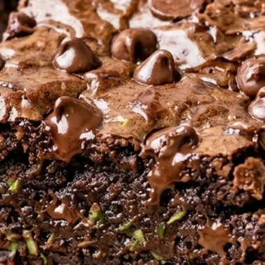Fudgy Zucchini Brownies finished recipe