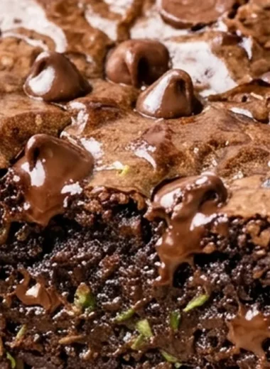 Fudgy Zucchini Brownies finished recipe