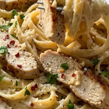 Garlic Chicken Pasta finished recipe