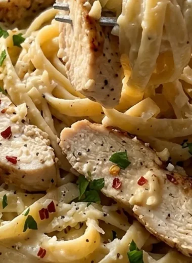 Garlic Chicken Pasta finished recipe