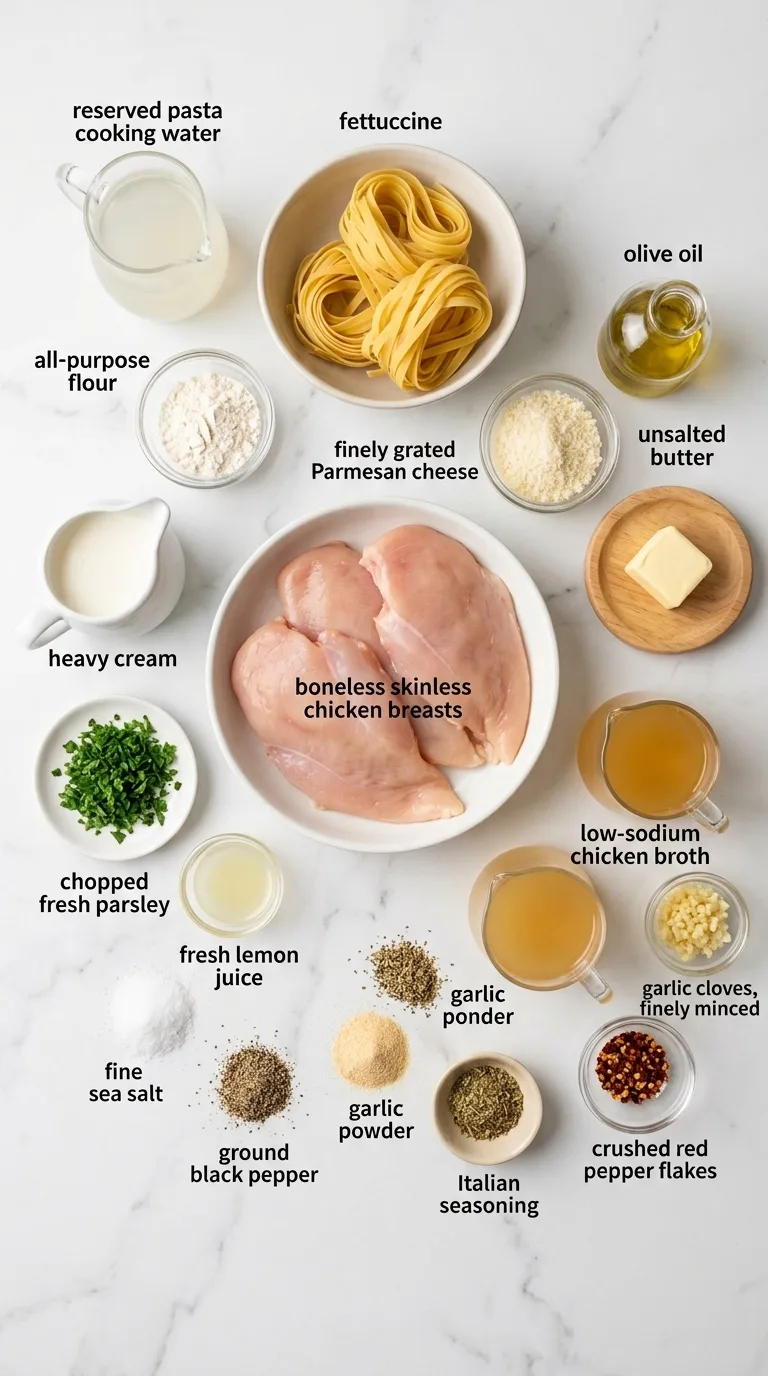 Garlic Chicken Pasta ingredients