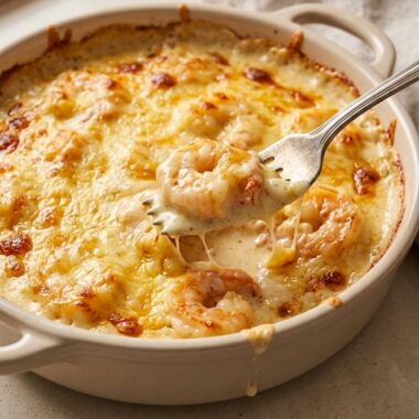 Garlic Shrimp Gratin finished recipe