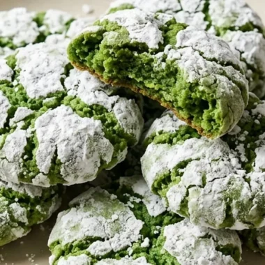 Grinch Crinkle Cookies finished recipe