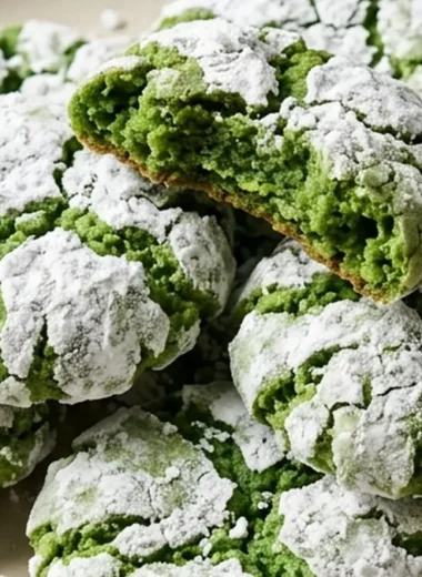 Grinch Crinkle Cookies finished recipe