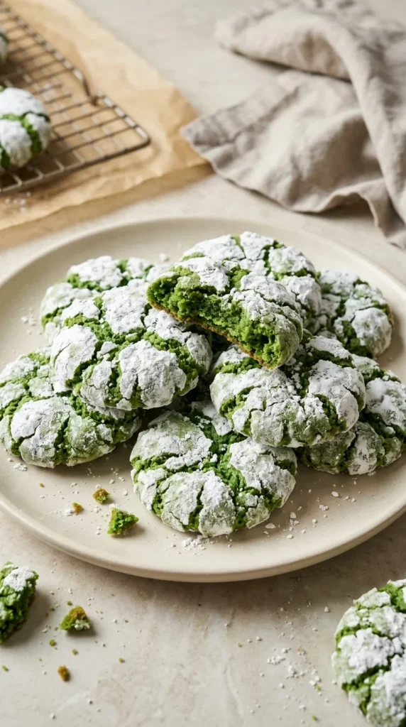 Grinch Crinkle Cookies full finished recipe