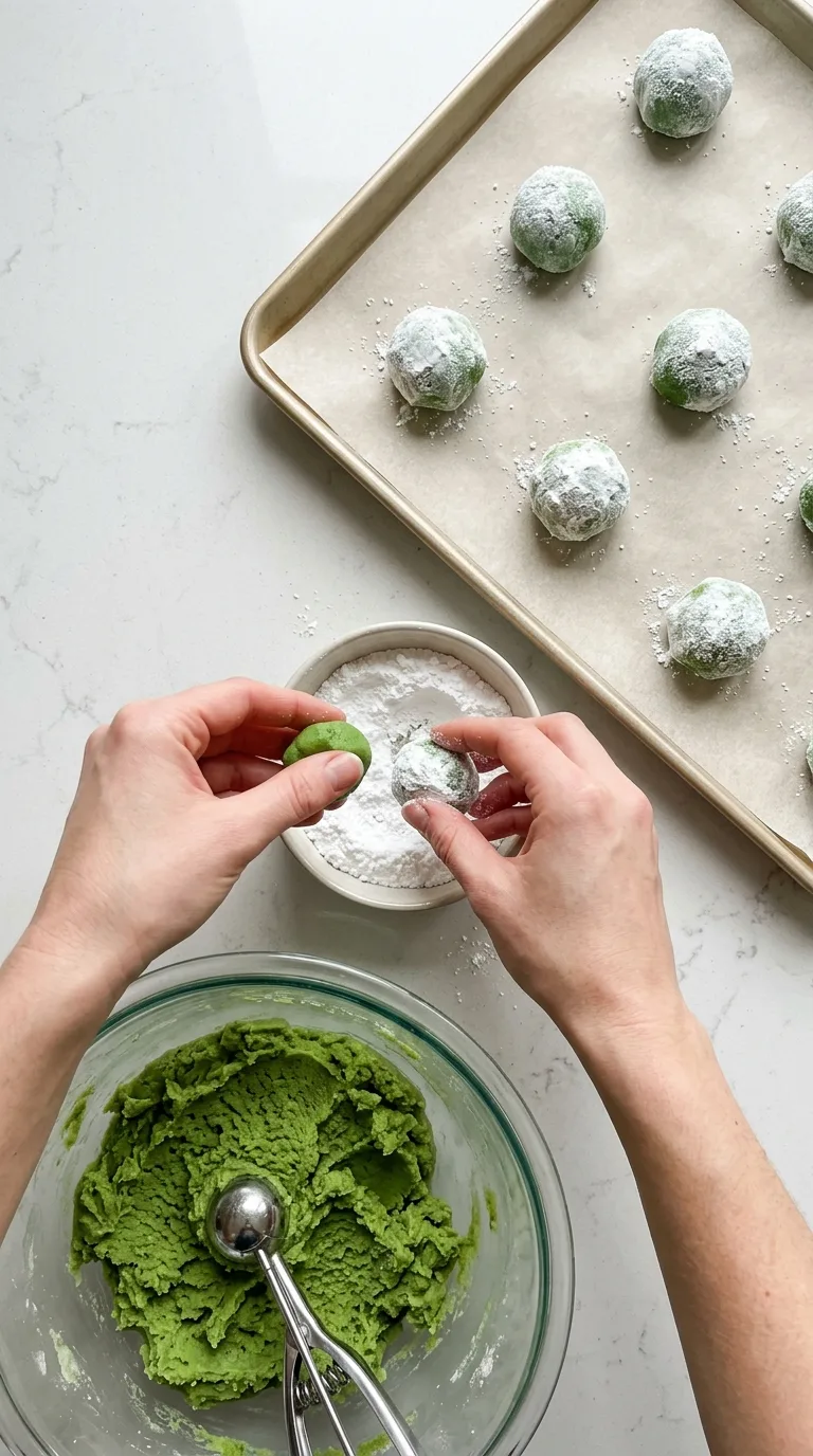 Grinch Crinkle Cookies step 13