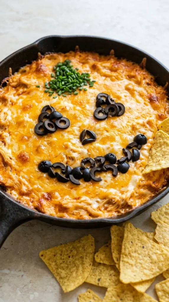 Halloween Buffalo Chicken Dip full finished recipe