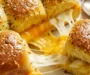 Hawaiian Roll Grilled Cheese with a Buttery Garlic Topping