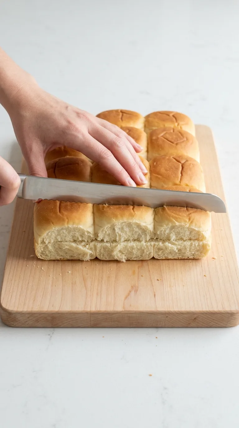Hawaiian Roll Grilled Cheese with a Buttery Garlic Topping step 2