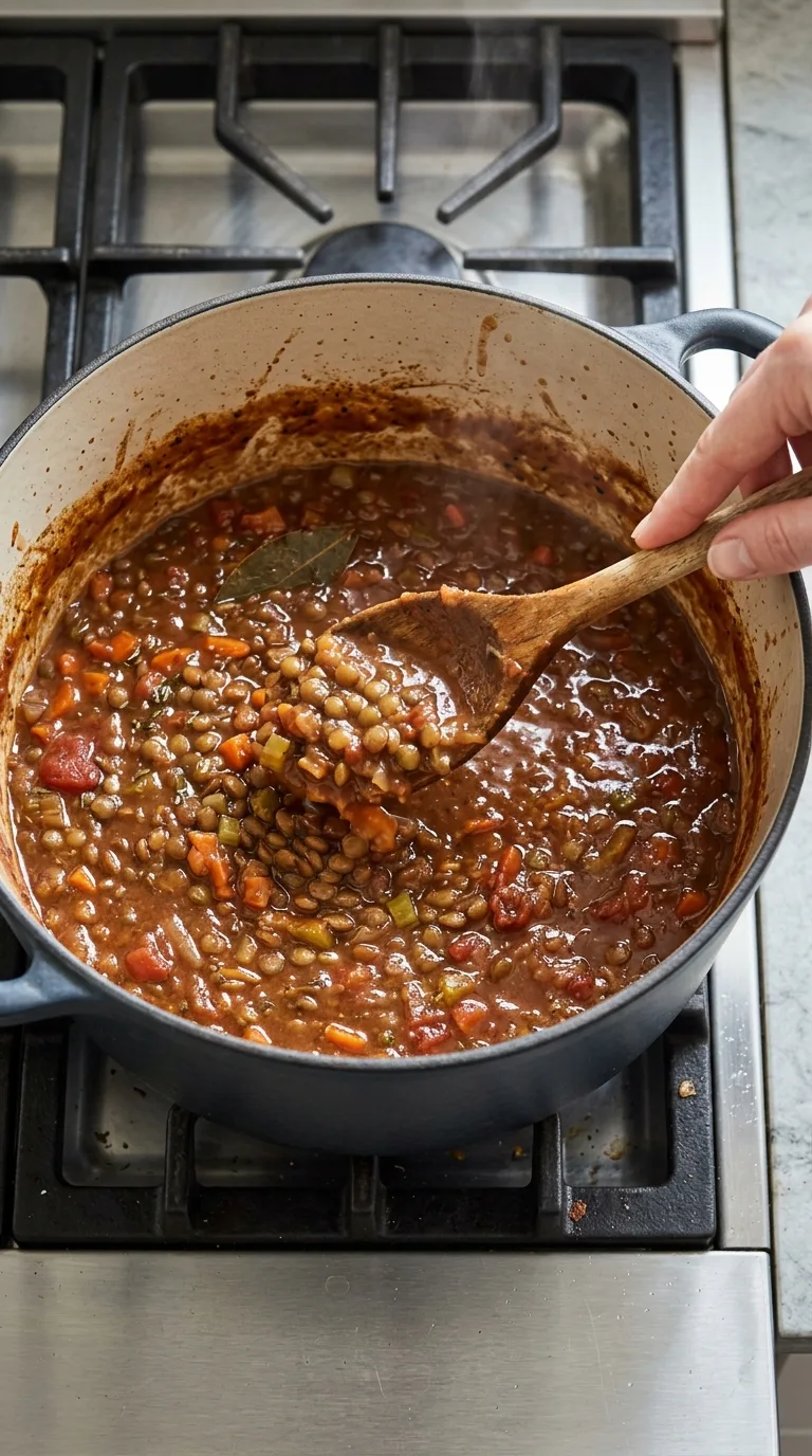 Hearty Lentil Stew on Creamy Mash step 29
