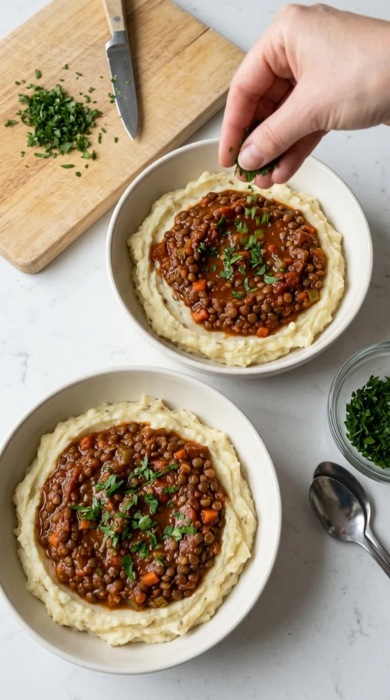 Hearty Lentil Stew on Creamy Mash step 34