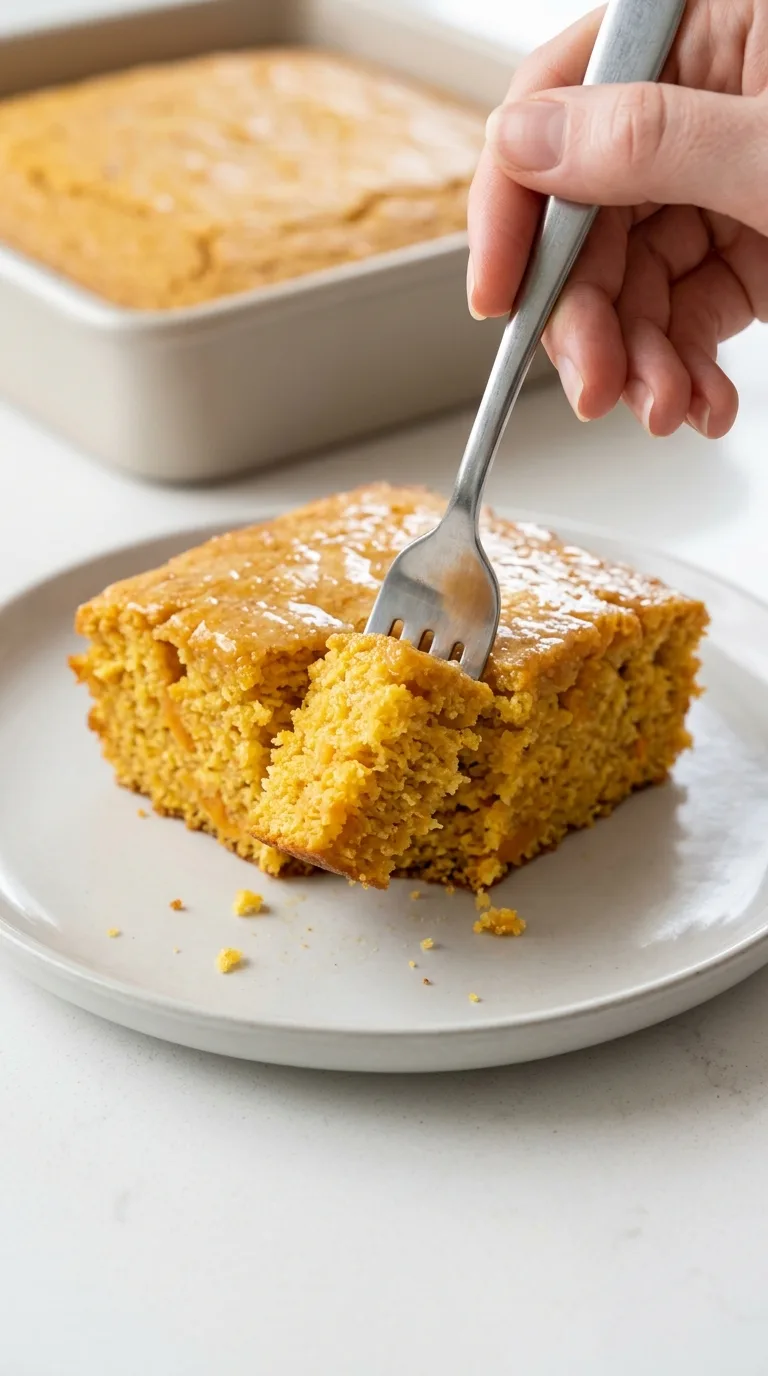 Honey Butter Sweet Potato Cornbread final dish