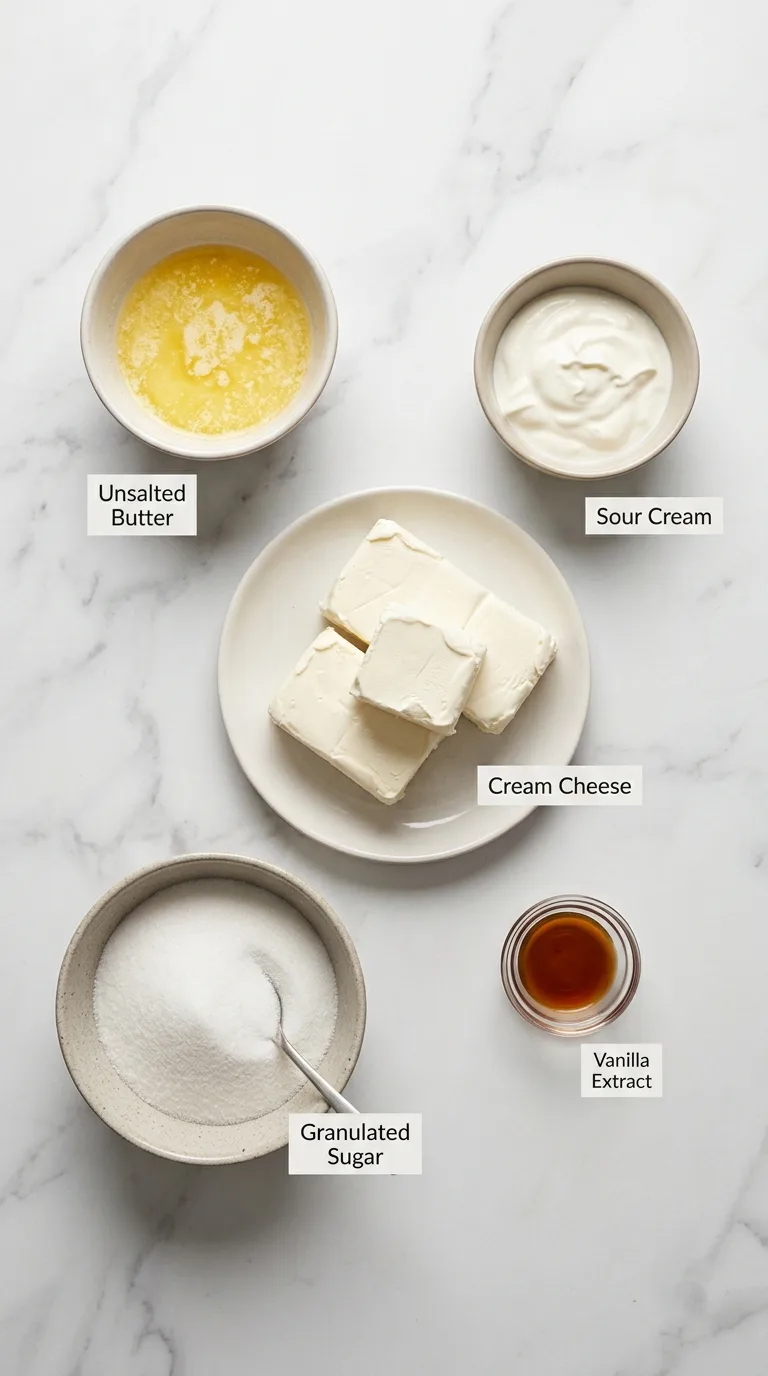 Lemon Cheesecake ingredients