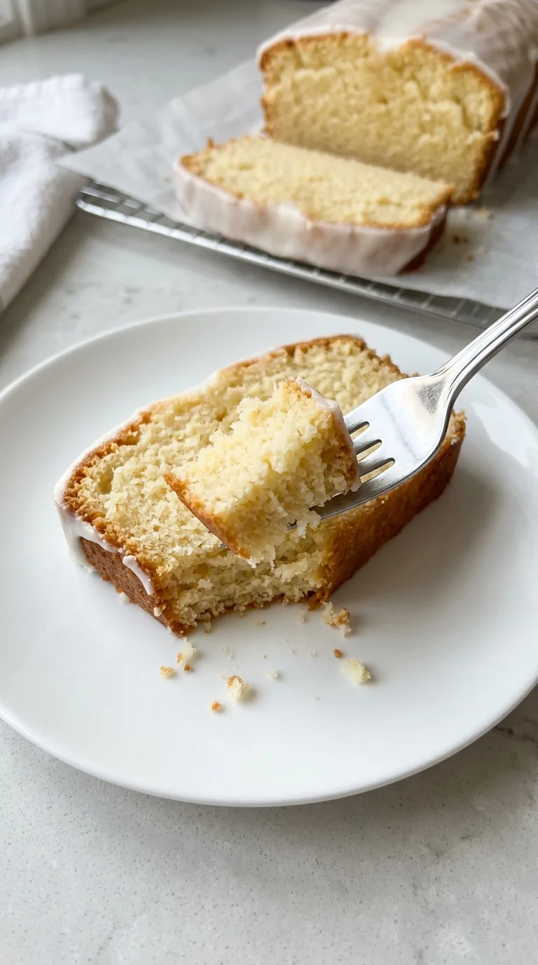Lemon Glazed Loaf Cake final dish