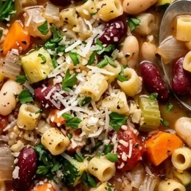 Minestrone Soup finished recipe