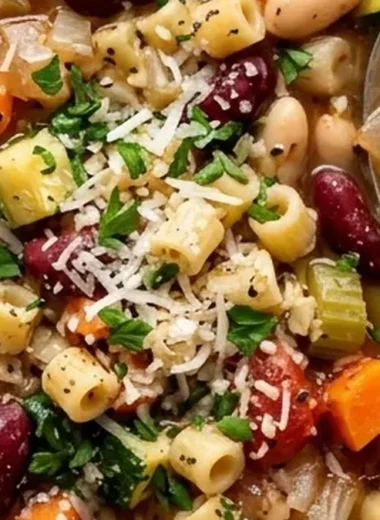 Minestrone Soup finished recipe