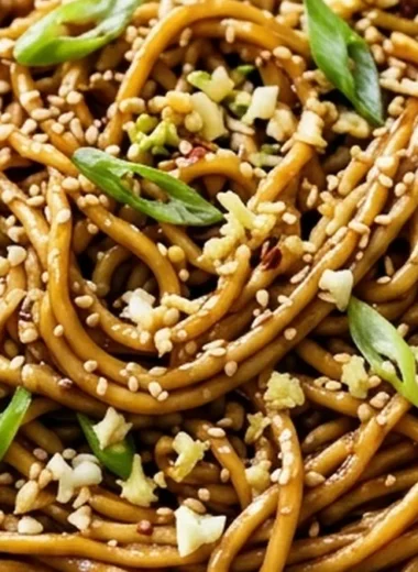 Mongolian Noodles finished recipe