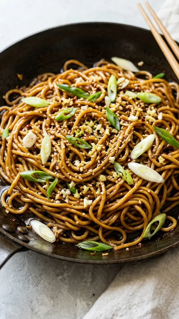 Mongolian Noodles full finished recipe