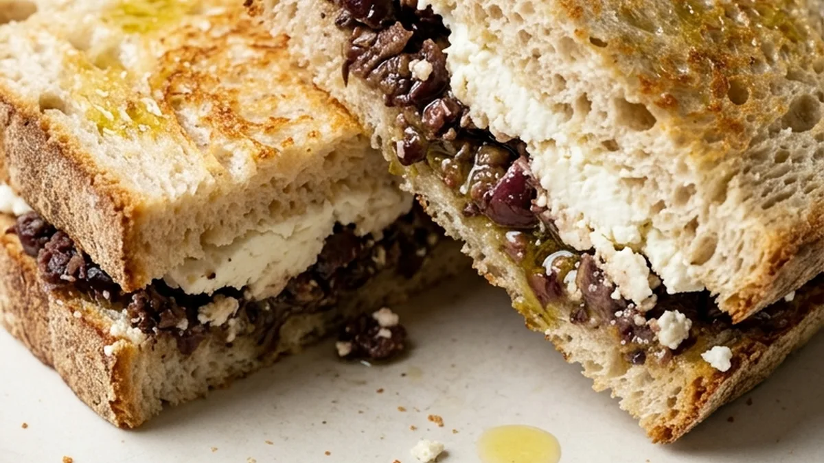 Olive Tapenade & Goat Cheese Sandwich finished recipe