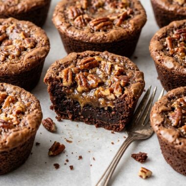 Pecan Pie Brownie Bites finished recipe