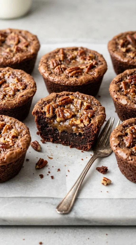 Pecan Pie Brownie Bites full finished recipe