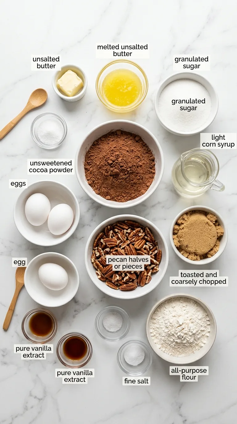 Pecan Pie Brownie Bites ingredients
