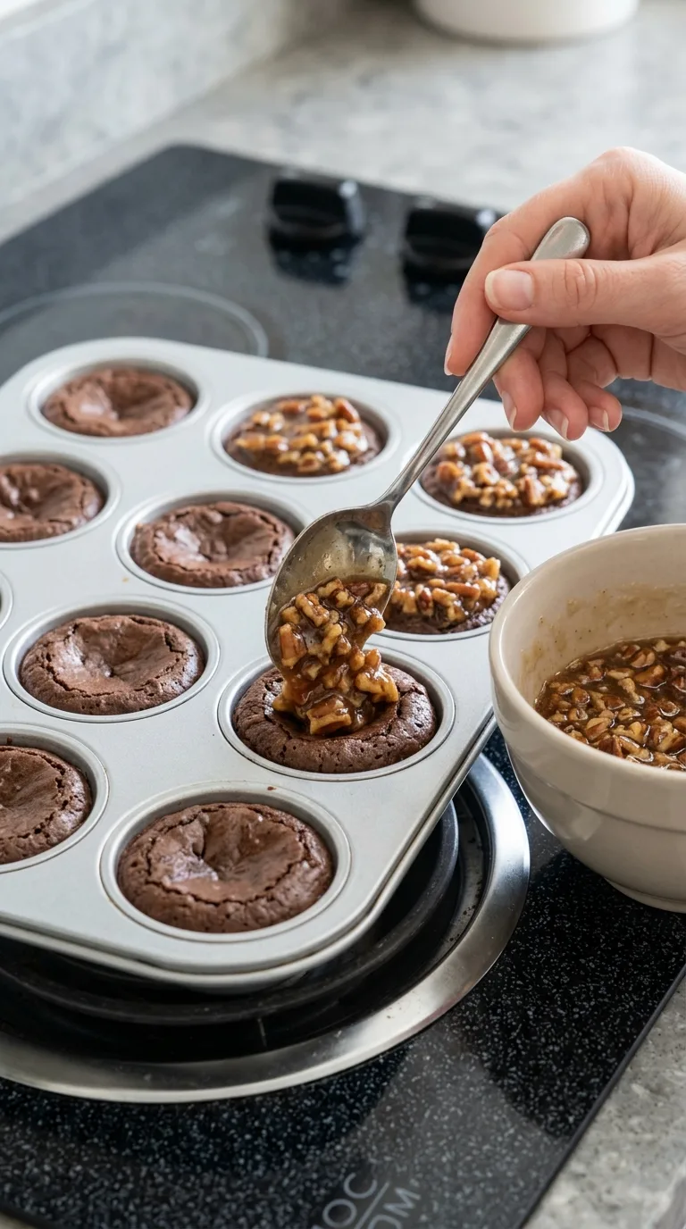 Pecan Pie Brownie Bites step 14