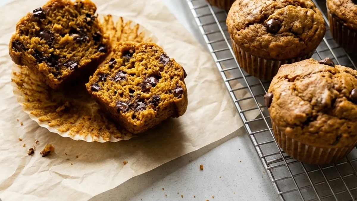 Pumpkin Chocolate Chip Muffins finished recipe
