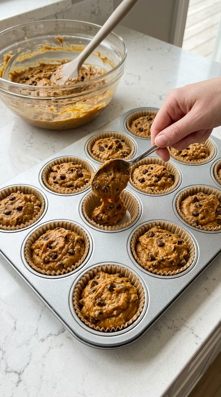 Pumpkin Chocolate Chip Muffins step 7