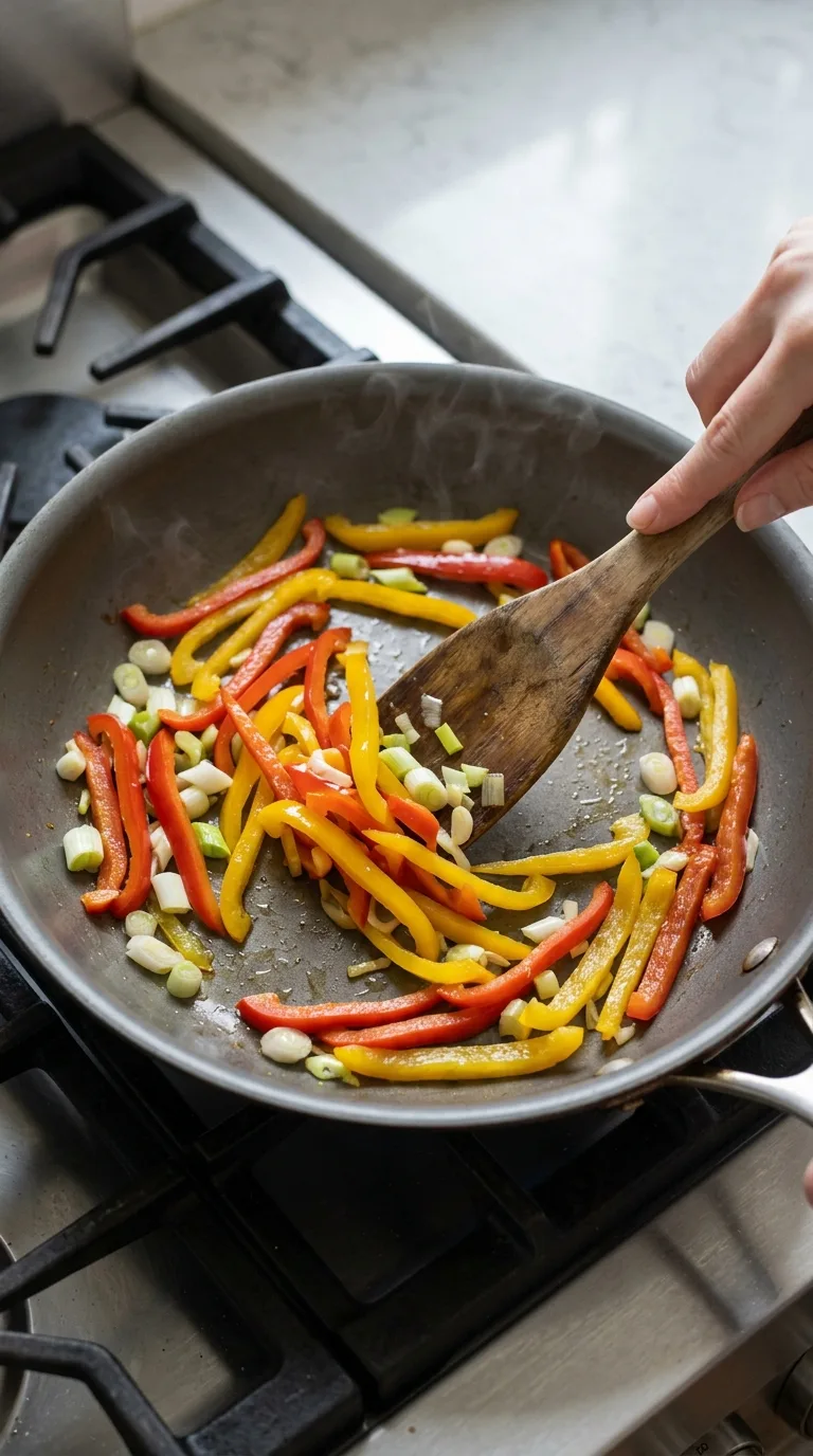 Quick and Easy Shrimp and Pepper Stir step 5