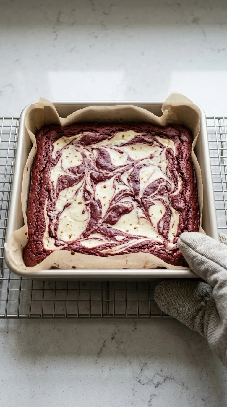 Red Velvet Brownies with Cream Cheese Swirl step 28