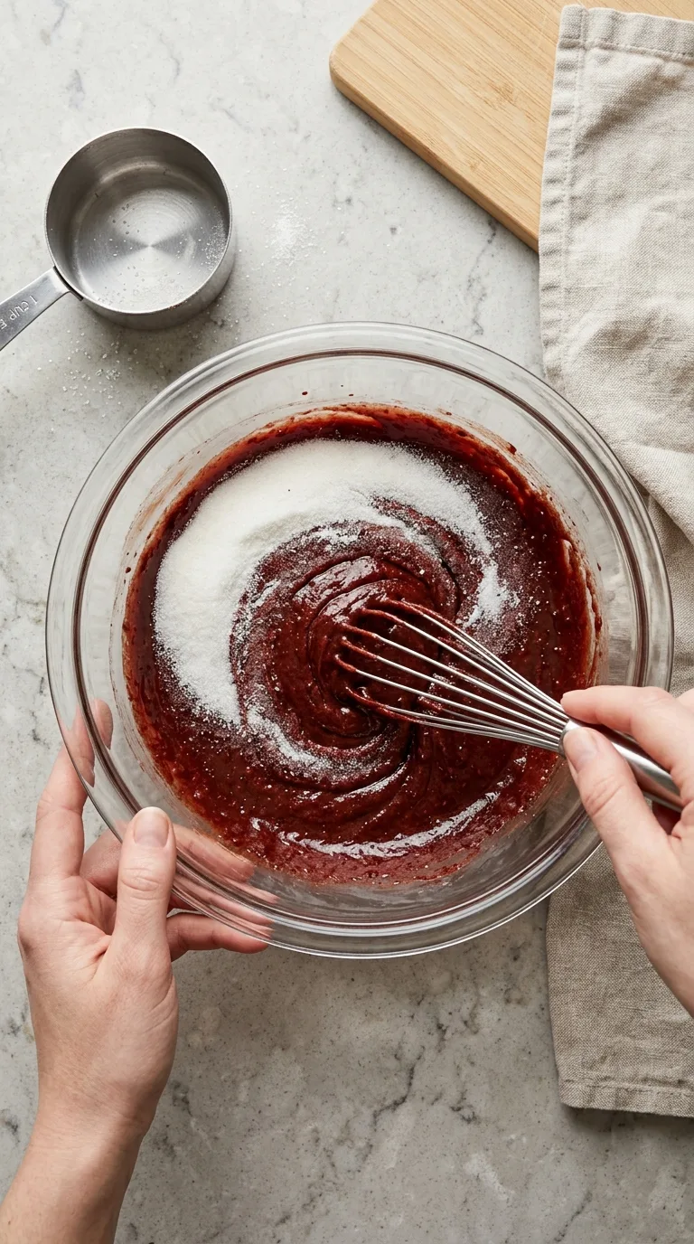 Red Velvet Brownies with Cream Cheese Swirl step 5