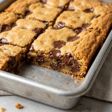 Sheet Pan Chocolate Chip Cookies finished recipe