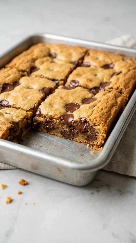 Sheet Pan Chocolate Chip Cookies full finished recipe