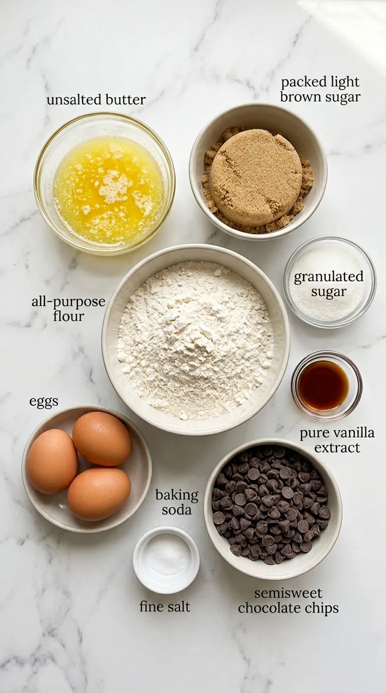 Sheet Pan Chocolate Chip Cookies ingredients