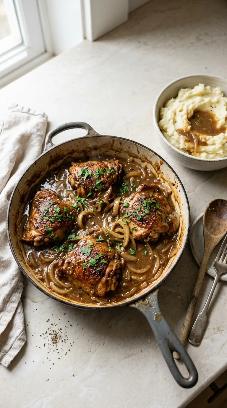 Smothered Chicken with Homemade Gravy featured image