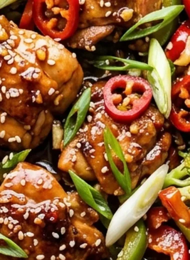 Spicy Hunan Chicken finished recipe