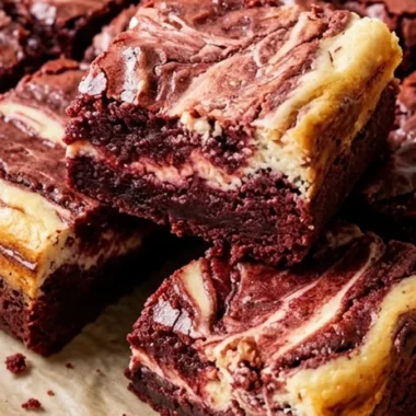 The Best and Authentic Red Velvet Cheesecake Brownies finished recipe