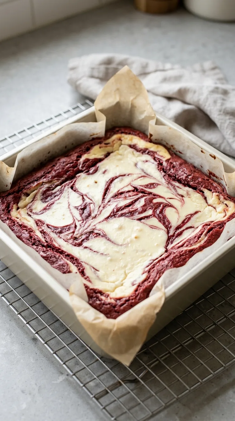 The Best and Authentic Red Velvet Cheesecake Brownies step 2