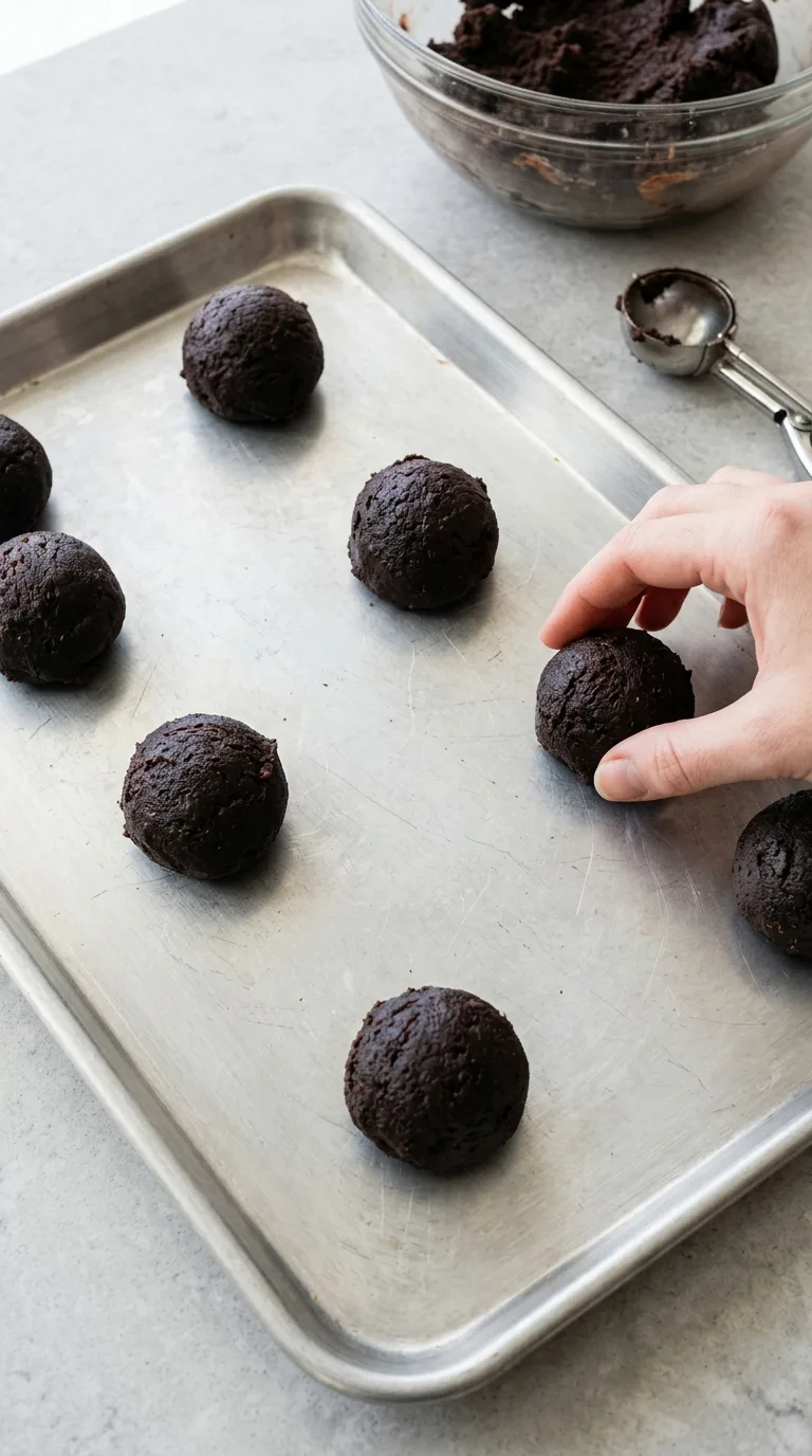 White Chocolate Dipped Peppermint Chocolate Cookies step 15