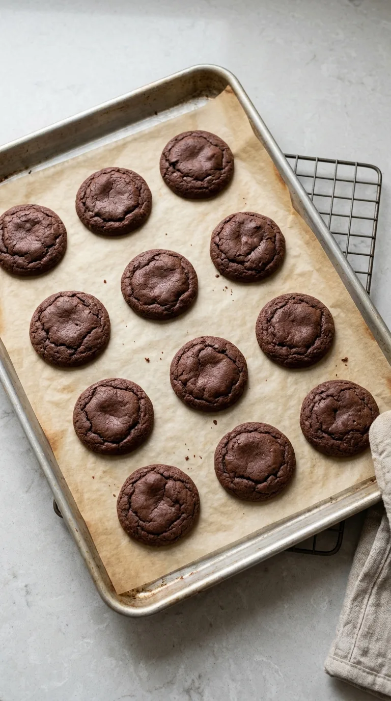 White Chocolate Dipped Peppermint Chocolate Cookies step 19