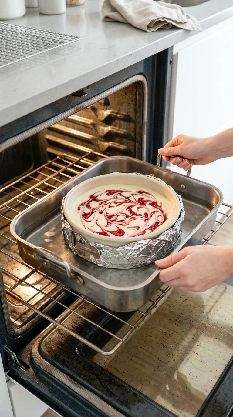 White Chocolate Raspberry Cheesecake step 26